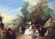 PATER, Jean Baptiste Joseph Relaxing in the Country sg painting